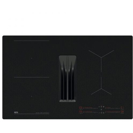 AEG - TH84CB0BSZ - Induktionskochfeld mit Dunstabzug - 4 Kochzonen, Glaskeramik, Touch-Control